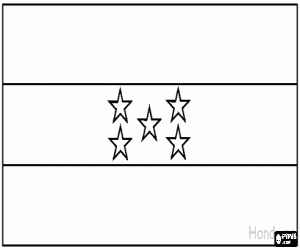 Omalovánka Vlajka Hondurasu