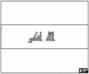 Omalovánka Vlajka Iráku