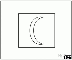 Omalovánka Vlajka Maledivy