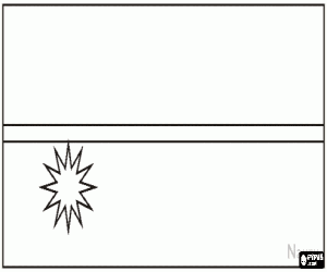 Omalovánka Vlajka Nauru