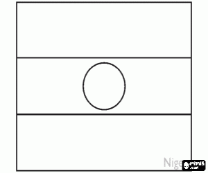 Omalovánka Vlajka Nigeru