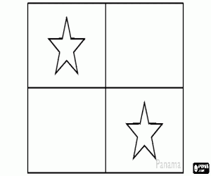 Omalovánka Vlajka Panamy
