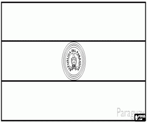 Omalovánka Vlajka Paraguaye