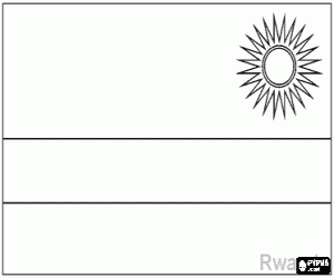 Omalovánka Vlajka Rwandy