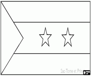 Omalovánka Vlajka Svatého Tomáše a Princova ostrova