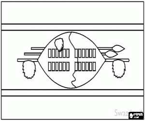 Omalovánka Vlajka Svazijsko