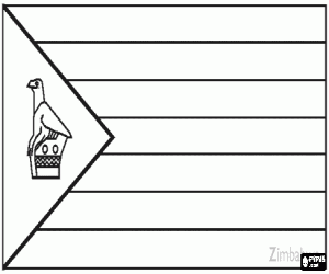 Omalovánka Vlajka Zimbabwe