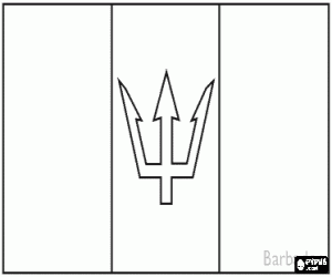 Omalovánka Vlajkou Barbadosu