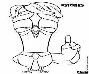 Omalovánka Vlezlý vrtichvost Holub