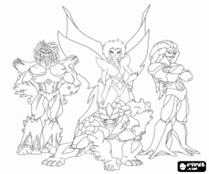 Omalovánka Vládci přírody, Gormiti