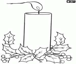 Omalovánka Vrchol s vánoční svíčka