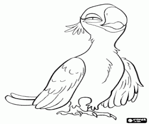 Omalovánka Vzácný papoušek Jewel