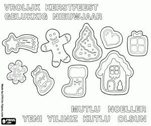 Omalovánka Vánoční cukroví v NL a TR