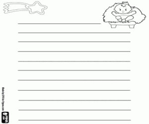 Omalovánka Vánoční dopis s Baby Jesus