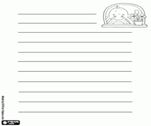 Omalovánka Vánoční dopis s Pypus a květina