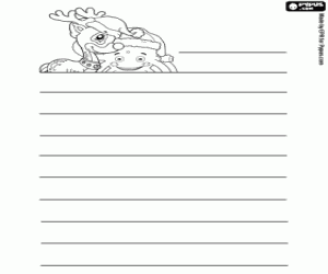 Omalovánka Vánoční dopis s Pypus a soba