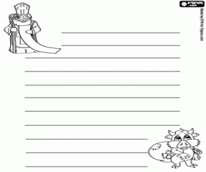 Omalovánka Vánoční dopis s Svatý Mikuláš