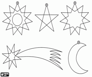 Omalovánka Vánoční ozdoby na zavěšení