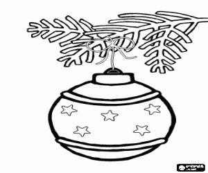 Omalovánka Vánoční ples zdobené hvězdami