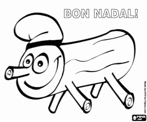 Omalovánka Vánoční poleno, v katalánštině