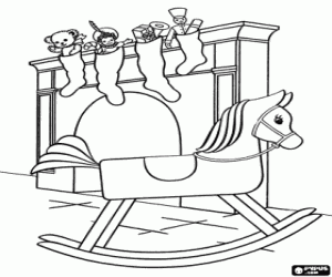 Omalovánka Vánoční punčochy s dárky