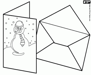 Omalovánka Vánoční přání poštou