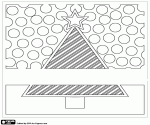 Omalovánka Vánoční strom na kartě