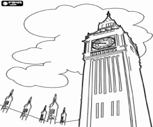 Omalovánka Věž Big Ben v Londýně