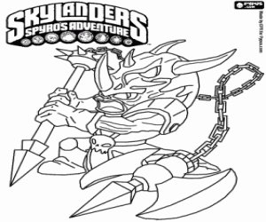 Omalovánka Warrior Skylander Voodood