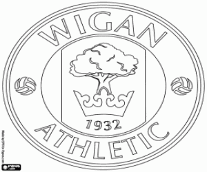 Omalovánka Wigan Athletic odznak