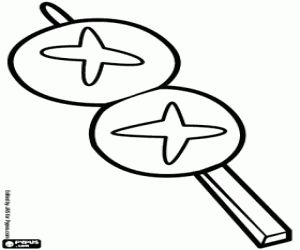 Omalovánka Yaki Shitake, japonské houby