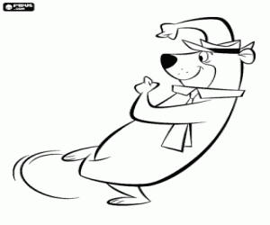 Omalovánka Yogi Bear začíná běžet