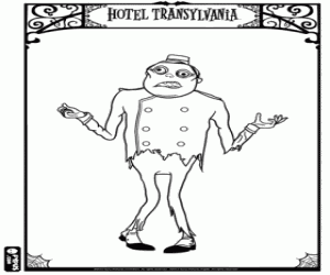 Omalovánka Zaměstnanec hotelu Transylvánie