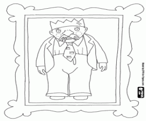 Omalovánka Zarámované portrét s krále