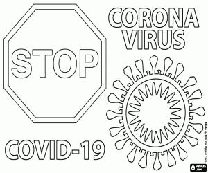 Omalovánka Zastavit Corona Virus Covid-19