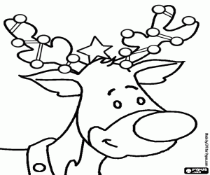 Omalovánka Zdobené Rudolf sobí hlavy