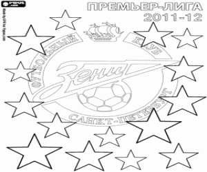 Omalovánka Zenit, ruský šampión 2011-2012