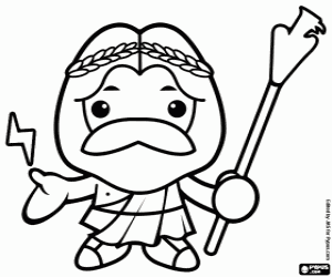 Omalovánka Zeus nebo Jupiter, král bohů