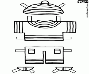 Omalovánka Zimní oblečení pro šaty do hry