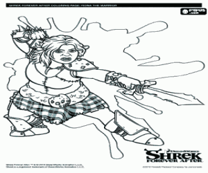 Omalovánka Zlobr bojovnici, Fiona