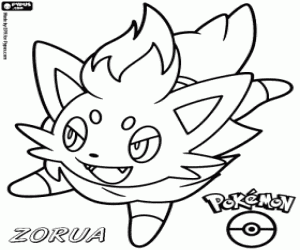 Omalovánka Zlověstný Pokémon, Zorua