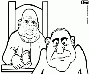 Omalovánka Zločinec před soudce