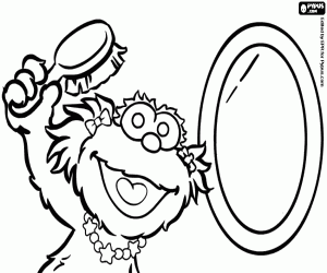 Omalovánka Zoe před zrcadlem