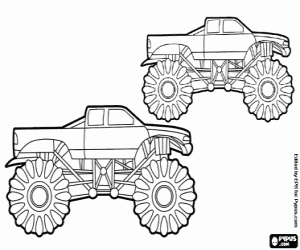 Omalovánka Závod Monster trucků