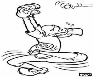 Omalovánka Úsilí baseballový hráč