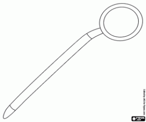 Omalovánka Ústa zrcadlo, zrcadlo zubař