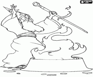 Omalovánka Čaroděj s magické prvky