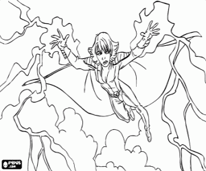 Omalovánka Černý panter, X-Men hrdinka