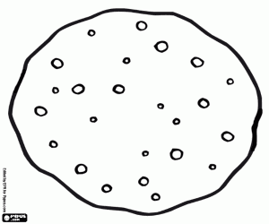 Omalovánka Čokoláda čip cookie. Keks