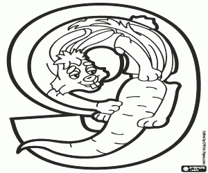 Omalovánka Číslo devět, králíků a mrkev